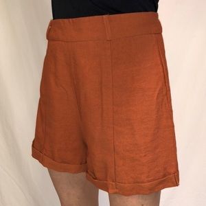 Vintage hand made burnt orange high waisted sack short